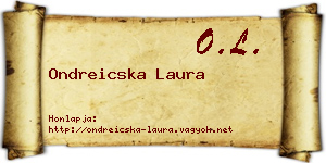 Ondreicska Laura névjegykártya