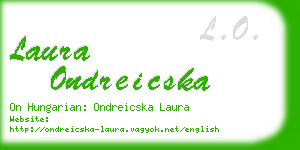 laura ondreicska business card